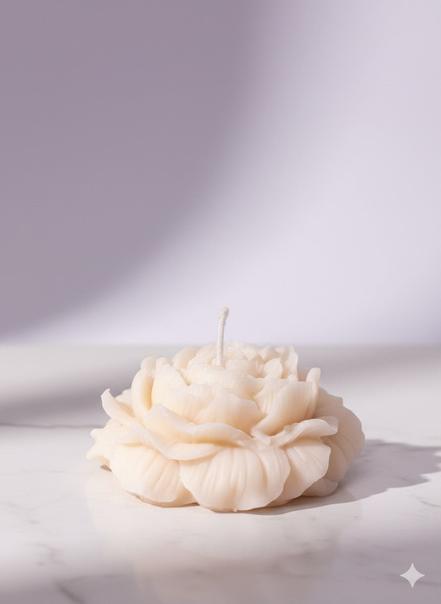 Peony Rose Scented Candle – Luxury Rose Fragrance Soy Wax Decorative Candle