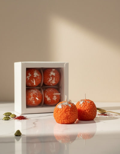 Festive Ladoo Shaped Scented Candle